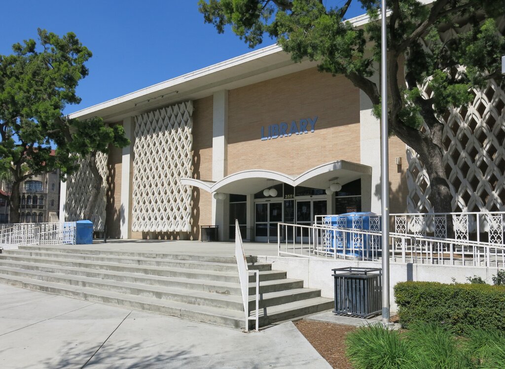 The building that until recently housed the Riverside Public Library in California will soon be home to the Cheech Marin Center for Chicano Art, Culture and Industry.Credit...Heather David
